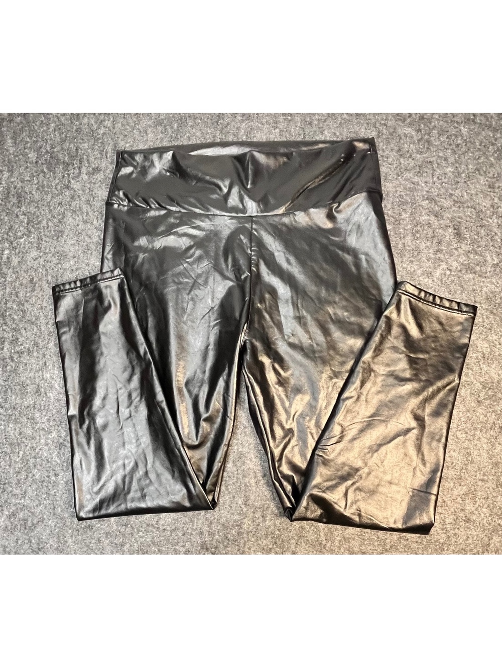 Black Faux Leather Leggings Size XXXL